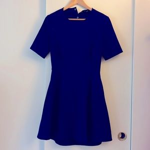 Zara blue cut out dress